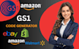 create gs1 barcodes and labels for amazon uae UK USA au ca