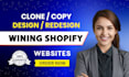 clone shopify store, copy shopify store or clone shopify website