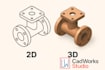 create 3d cad model from 2d sketch using solidworks, creo