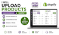 upload 400 products to your woocommerce or shopify store