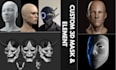 sculpt and model 3d mask, 3d helmet, 3d model cosplay, 3d face, 3d mask design
