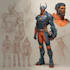 create scifi, fantasy, superhero character design