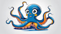do awesome octopus, pate, animal mascot logo