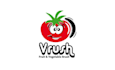 design fresh cleaning vegetables fruits logo