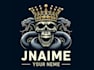 do custom skeleton crown snake logo design