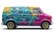 draw car wrap design, vehicle wrap design, van wrap design