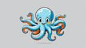 do awesome octopus, pate, animal mascot logo