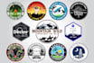 create round logo patch badge sticker
