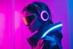 draw scifi and cyberpunk character art illustration