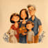 draw  family portrait doodle for a gift painting
