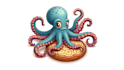 do awesome octopus, pate, animal mascot logo