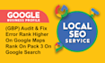 audit google business profile gbp, optimize it, and local SEO gmb