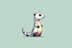 create cartoon vector animal in a simple style