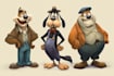 do characters in retro rubber hose cartoon style