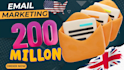 send 650 million bulk emails, email blast and email marketing campaign to inbox
