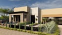 rebuild 3d architectural house design,4k render front elevation facade visualize