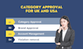 approve categories, remove tiktok shop violations, do brand approvals