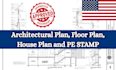draw architectural drawing full house plan for usa city permit pe stamp approval