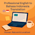translate and localize english to bahasa indonesia naturally
