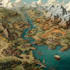 festival map illustration fantasy map 3d isometric