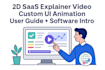 do 2d animated saas explainer video, software introduction video, user guide
