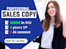 write highly converting sales copy or sales letter