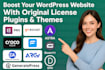 install and activate original license wordpress plugins