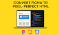 convert figma to responsive HTML CSS website with clean code