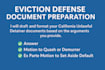 help tenants extend ca eviction answer, demurrer, ex parte