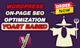 do SEO on page optimization for your wordpress site