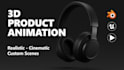 create 3d product animation video for ecommerce and ads