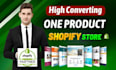 create one product shopify store design, shopify dropshipping store
