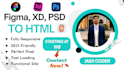 convert your figma, PSD, xd to HTML with bootstrap tailwind