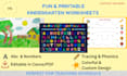 create fun printable kindergarten worksheets for kids