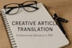 translate and creatively adapt your english