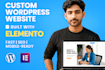 create a modern wordpress site using elementor within 24 hours
