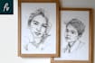 make scribble art, abstract line portrait