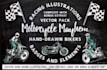 make vintage skull biker motorcycle logo