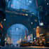 create a cyberpunk futuristic city art