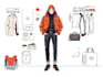 create fashion tech pack and flat sketch design