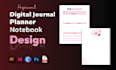 custom digital journal printable planner esty workbook worksheet canva notebook
