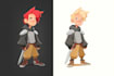 design a 2d cartoon character