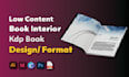 do book interior design print book layout low content ebook kdp book formatting