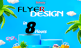 design educational flyers, food menus and party posters