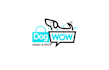 design future dog wow bold fun pet center logo