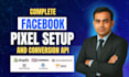 setup facebook pixel conversion API, fix meta pixel,   GTM setup