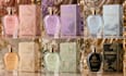 design luxury perfume logo and packaging with cosmetic label