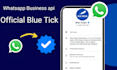 do official green tick on whatsapp business api