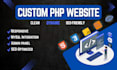 develop a custom PHP website with mysql database