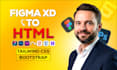 Convert figma psd xd to responsive website using bootstrap or tailwind ...